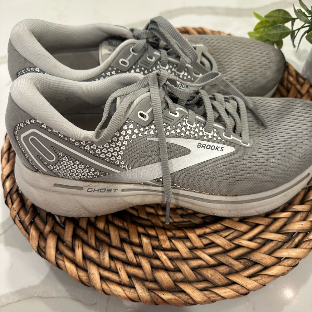 Brooks Ghost 14 Running Shoes, Grey, Women's 8 - Picture 2 of 10